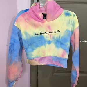 Rue21 Small tie-dye crop sweatshirt